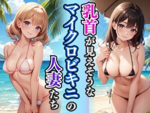 乳首が見えそうなマイクロビキニの人妻たち(AIバブみ) [d_406361]