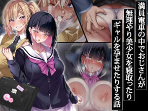 満員電車の中でおじさんが無理やり美少女を寝取ったりギャルを孕ませたりする話(アイチルワークス) [d_406785]