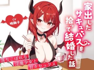 家出したサキュバスを拾って結婚した話-落ちこぼれな淫魔少女と甘々セックス【バイノーラル】(幸福少女) [d_419555]