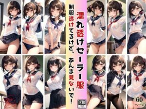 濡れ透けセーラー服 制服透けてるけど、恥ずかしいからあんまり見ないで！(うさまろplant) [d_399438]