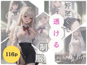 汗だくで透ける制服(天然人) [d_400787]