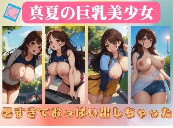真夏の巨乳美少女〜暑すぎておっぱい出しちゃった(妄想パラダイス) [d_408611]