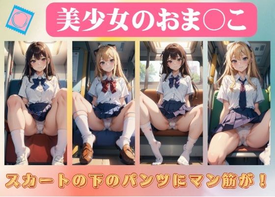 美少女のおま〇こ〜スカートの下のパンツにマン筋が！(エロ見放題タイム) [d_409846]