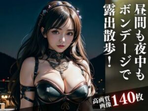 昼間も夜中もボンデージで露出散歩(まんねん王国) [d_410428]