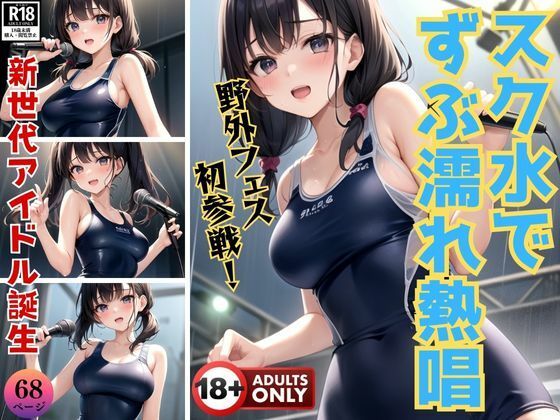 野外フェス初参戦！ 新世代アイドルがスク水でずぶ濡れ熱唱！(ぱこぱこ記念日) [d_410800]