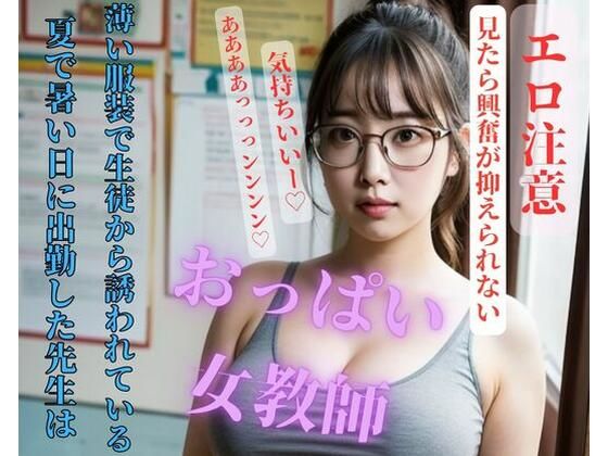 夏で暑い日に出勤した先生は薄い服装で生徒から誘われている(HHH) [d_411000]