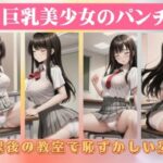 巨乳美少女のパンチラ〜放課後の教室で恥ずかしい姿に(美女ワンダーランド) [d_411310]