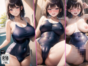 めちゃカワ女子とスク水を着たままヌルヌルでハメハメSEX(ai生成で中出し天国) [d_412056]