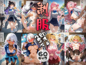 60キャラ 制服JK 即オチ2コマ 7b1v(事務びーむ) [d_412273]