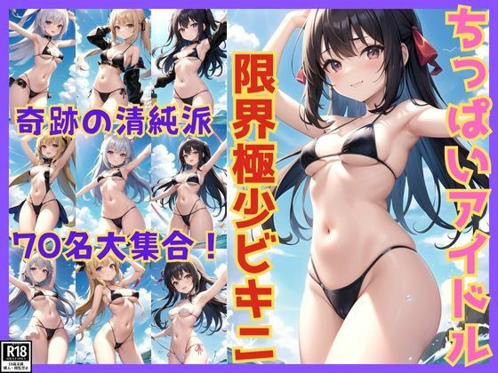 奇跡の清純派！ ちっぱいアイドルたちの限界極少マイクロビキニ(みたらしだんご) [d_413024]
