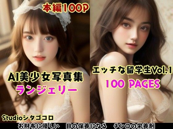 外国人留学生のランジェリーが可愛いAI美少女写真集 Vo1.01（100ページ）(Studioシタゴコロ) [d_413598]