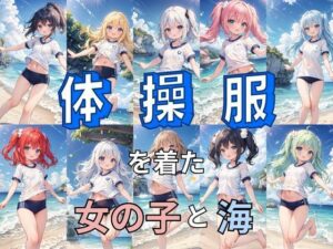 体操服を着た女の子と海(とらいあどら) [d_418311]