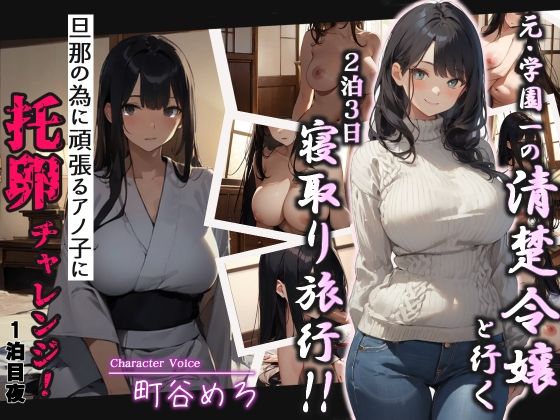 元・学園一の清楚令嬢と行く2泊3日寝取り旅行！！旦那の為に頑張るアノ子に托卵チャレンジ1泊目夜(へきらぼ) [d_429905]