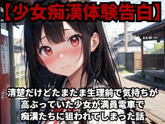 【少女痴●体験告白】清楚だけどたまたま生理前で気持ちが高ぶっていた少女が満員電車で痴●たちに狙われてしまった話(少女痴●体験告白) [d_433459]