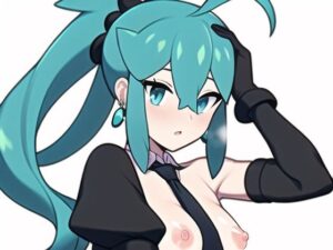 青髪おっぱい(AI大全本舗 学園長初の裏物写真集をご覧あれ) [d_250439]