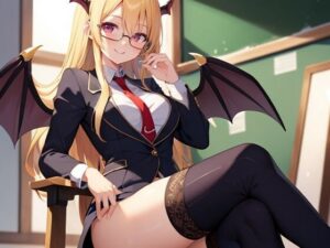 女教師風サキュバスさん(ほげふが) [d_317669]