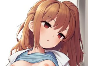 白衣の女の子が催●にかかってスカートをたくし上げている画像(催●スキ) [d_368013]