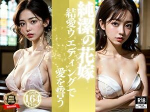 【純潔の花嫁】結愛ウエディングで愛を誓った巨乳美女はドレスアップしたままその場で秘密の撮影をしていた・・・www(AI戦隊) [d_378870]