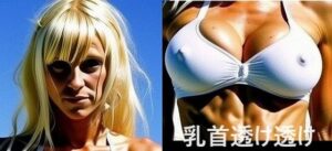 【そそる乳首シリーズ 1】乳首が浮き上がる＜ブラ＞をしている＜金髪＞美女（60枚）(OPP-AI) [d_395450]