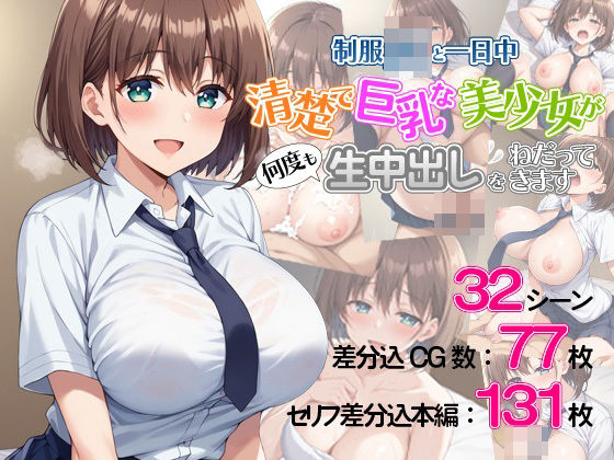 制服JKと一日中 〜清楚で巨乳な美少女が何度も生中出しをねだってきます〜(れろまら) [d_424273]
