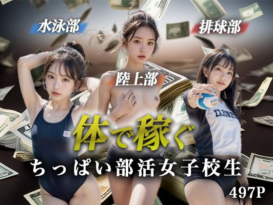 ちっぱい部活女子ー体で稼ぐー陸上部・水泳部・バレー部 全497ページ(ぽちっとゆめぶくろ) [d_431427]