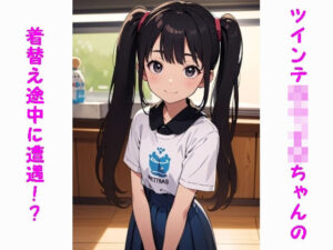 ツインテ〇リJ〇ちゃんの着替え途中に遭遇！？(じぇいまる) [d_436726]