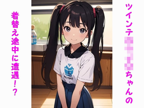 ツインテ〇リJ〇ちゃんの着替え途中に遭遇！？(じぇいまる) [d_436726]