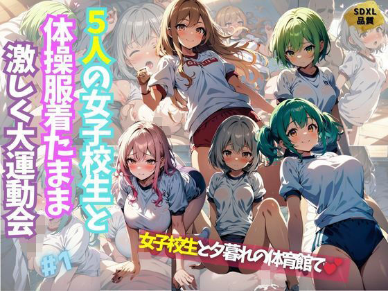 5人の女子校生と体操服着たまま激しく大運動会＃1(J Butterfly) [d_436782]