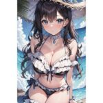 AIグラビア アニメタッチ 魅惑の砂浜ビキニ VOL.1(AIイラスト研究所) [d_437085]