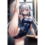 【R-15】競泳水着少女のI字バランスCG集(ふぉふぉ狐) [d_437215]