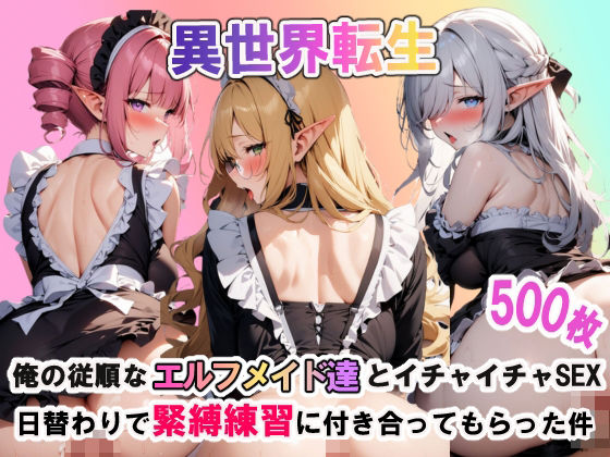 異世界転生:俺の従順なエルフメイド達とイチャイチャSEX！ 日替わりで緊縛練習に付き合ってもらった件(聖水の彼方) [d_439166]