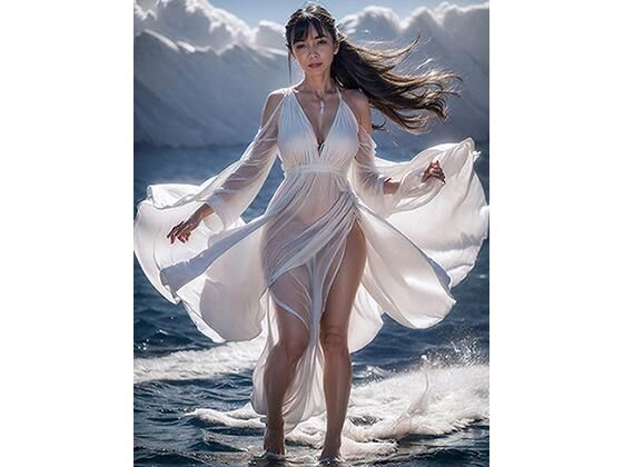 【AI】水面を歩く美熟女(熟女コレクション) [d_439393]