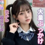 女子校生のパンチラ盗撮＆大量ぶっかけ(AI女学園) [d_439689]