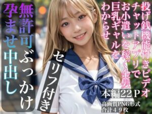 投げ銭機能付きビデオチャットアプリでお小遣いを稼ぐ金髪巨乳ギャルを…わからせ無許可ぶっかけ孕ませ中出し(KAWAII HENTAI Lab) [d_440663]