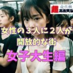 女性の3人に2人が開放的な街 女子大生編(本物質感女子) [d_443199]