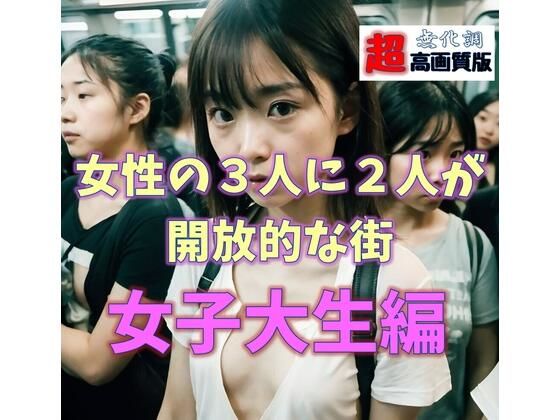 女性の3人に2人が開放的な街 女子大生編(本物質感女子) [d_443199]
