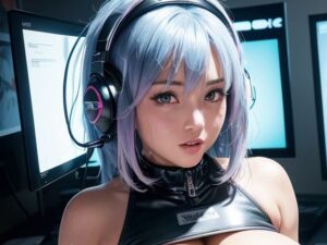 【AIグラビア巨乳美女写真集】Vol.11未来系ゲーマーの天使さん センシティブ(はるあき/AIart) [d_443585]