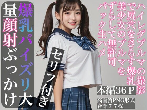 ハイレグブルマの撮影で尻穴をさらす爆乳美少女のブルマずらして無許可バック生ハメ、爆乳パイズリ大量顔射ぶっかけ(KAWAII HENTAI Lab) [d_444515]