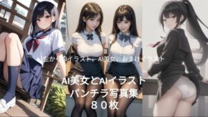 AI美女とAIイラストパンチラ写真集（おまけイラスト）合計80枚(AI美女NANTANO) [d_444884]