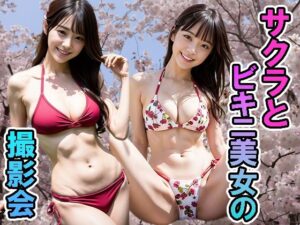サクラとビキニ美女の撮影会(AI Art and Meditation) [d_445236]