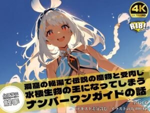 【ムアラニ×触手】洞窟の秘湯で伝説の魔物と受肉し水棲生物の王になってしまうナンバーワンガイドの話(みやこドール) [d_447128]