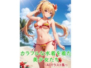 カラフルな水着を着た美少女たち〜AIイラスト集〜(くりきんとん) [d_447806]