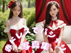 赤ドレスでパシャリ写真集(666のAI美女倶楽部) [d_449952]