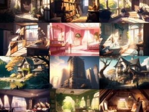 【美麗で幻想的な家や室内の背景】著作権フリーの高解像度画像（100枚）(Game Material Store) [d_266440]