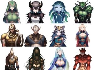 【亜人キャラクター立ち絵2】著作権フリーの高解像度画像素材（100枚）(Game Material Store) [d_266679]