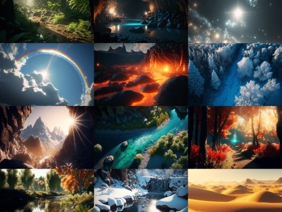 【超リアルな自然系イラスト背景】著作権フリーの高解像度画像（100枚）(Game Material Store) [d_266782]