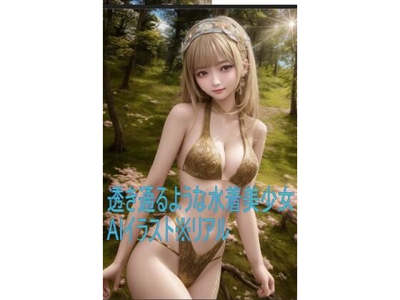 透き通るような水着美少女AIイラスト※リアル(AIイラスト冒険者) [d_276798]