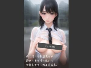雨で濡れた制服美女が諦めてその場で脱いで全部見せてくれる写真集(やなせ) [d_285370]