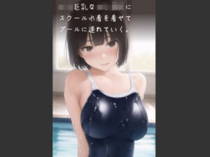 ロリ巨乳な女子校生にスクール水着を着せてプールに連れていく。(やなせ) [d_295667]