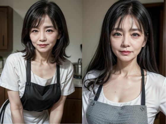 エプロン姿の熟女(色気の垂れ流し) [d_380415]